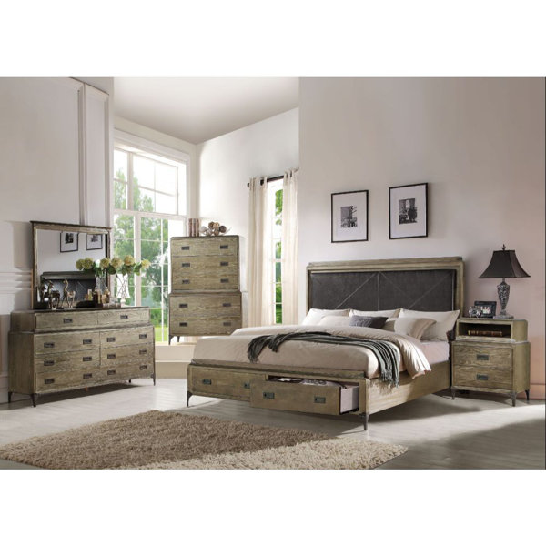 Gracie Oaks Delaya Upholstered Slat Storage Bed Wayfair
